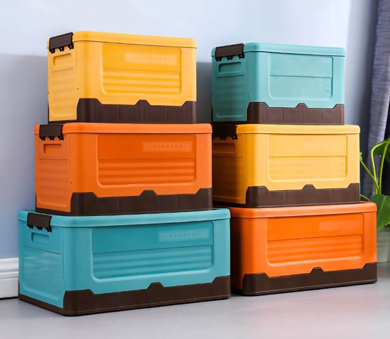 Colored storage bins for all ages.