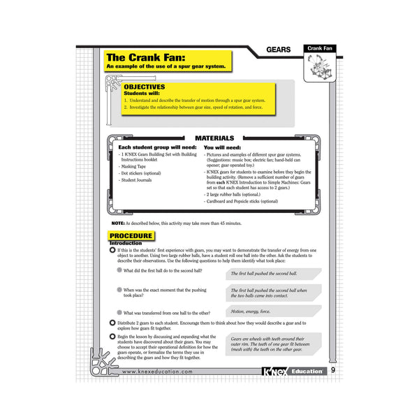 K'NEX Education Introduction to Simple Machines: Gears