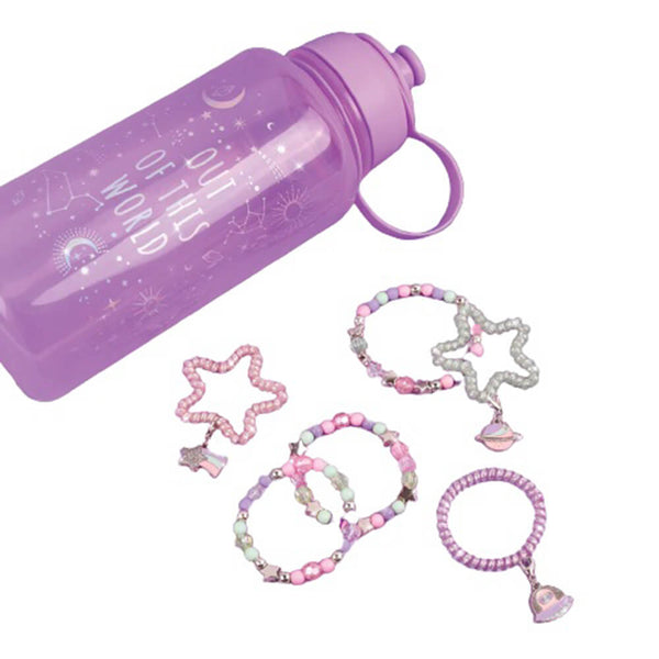Make It Real Drink Wear: A Taste of Fashion - Charm Bracelet Making Kit for  Girls - Kids Jewelry Making Kit w/Purple Water Bottle for Girls - Craft
