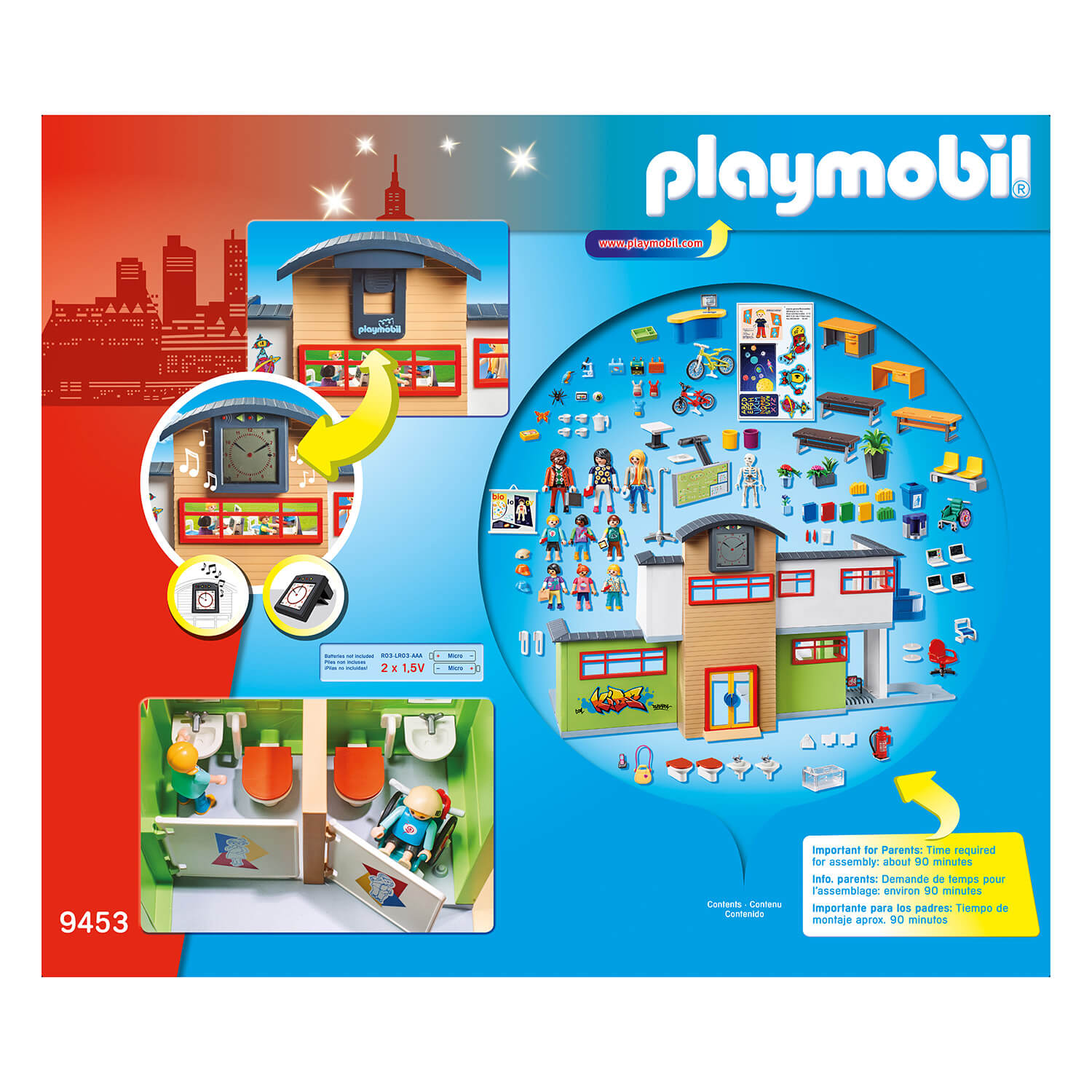 Playmobil 'École aménagée' référence 9453, 74 pièces - Label Emmaüs