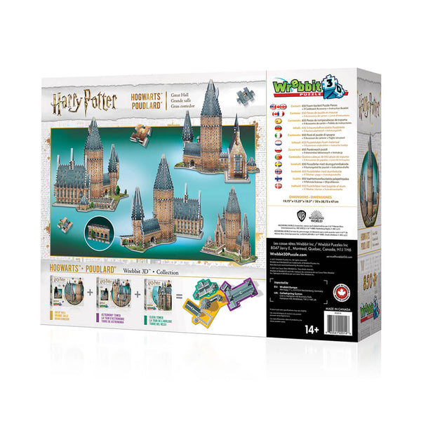 3D Jigsaw Puzzle - Harry Potter (TM): Poudlard - Great Hall Wrebbit-3D-2014  850 pieces Jigsaw Puzzles - Posters, Cinema, Advertising - Jigsaw Puzzle