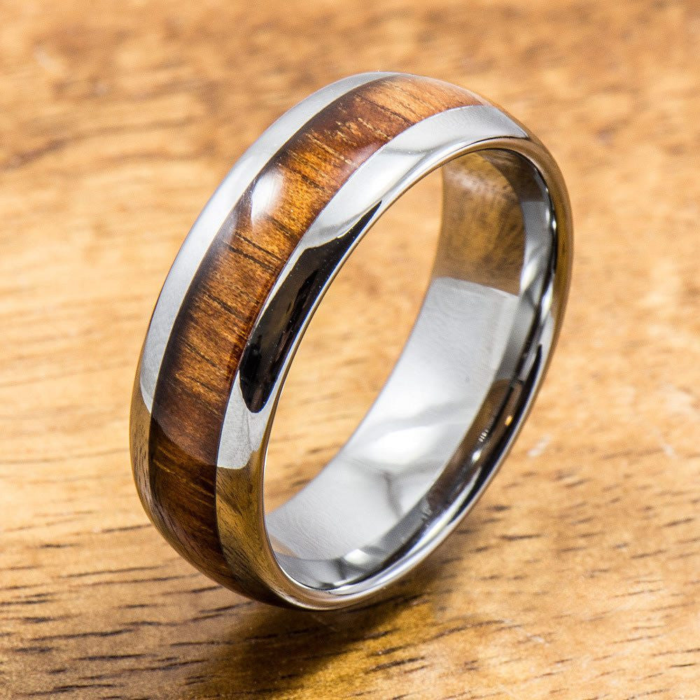 tungsten and koa wood rings        <h3 class=