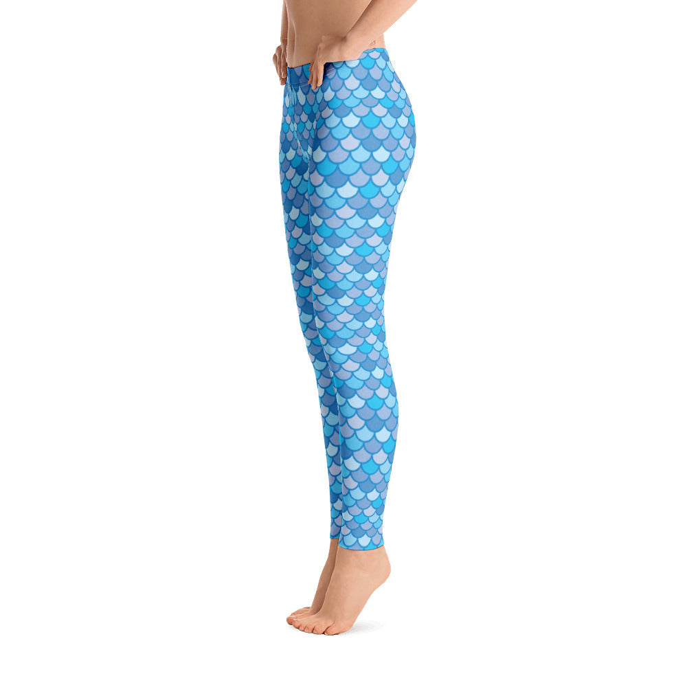 Echo Navy Blue - Classic Mermaid Scales Leggings - Adult – Rescue Sirens