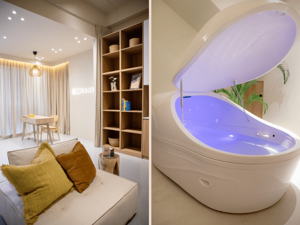 Soma Haus float therapy and sound bath for mums and good sleep