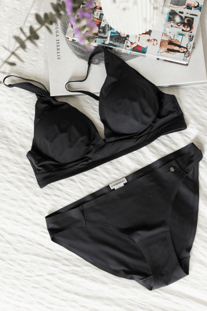 Rawbought Kiri Seamless lingerie, black set. For the blog article, reasons to pay more importance to lingerie