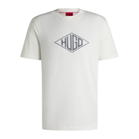 Mens HUGO White Dalendi S/s T Shirt