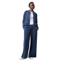 Womens French Connection Midnight Blue Wren Zip Bomber Jacket