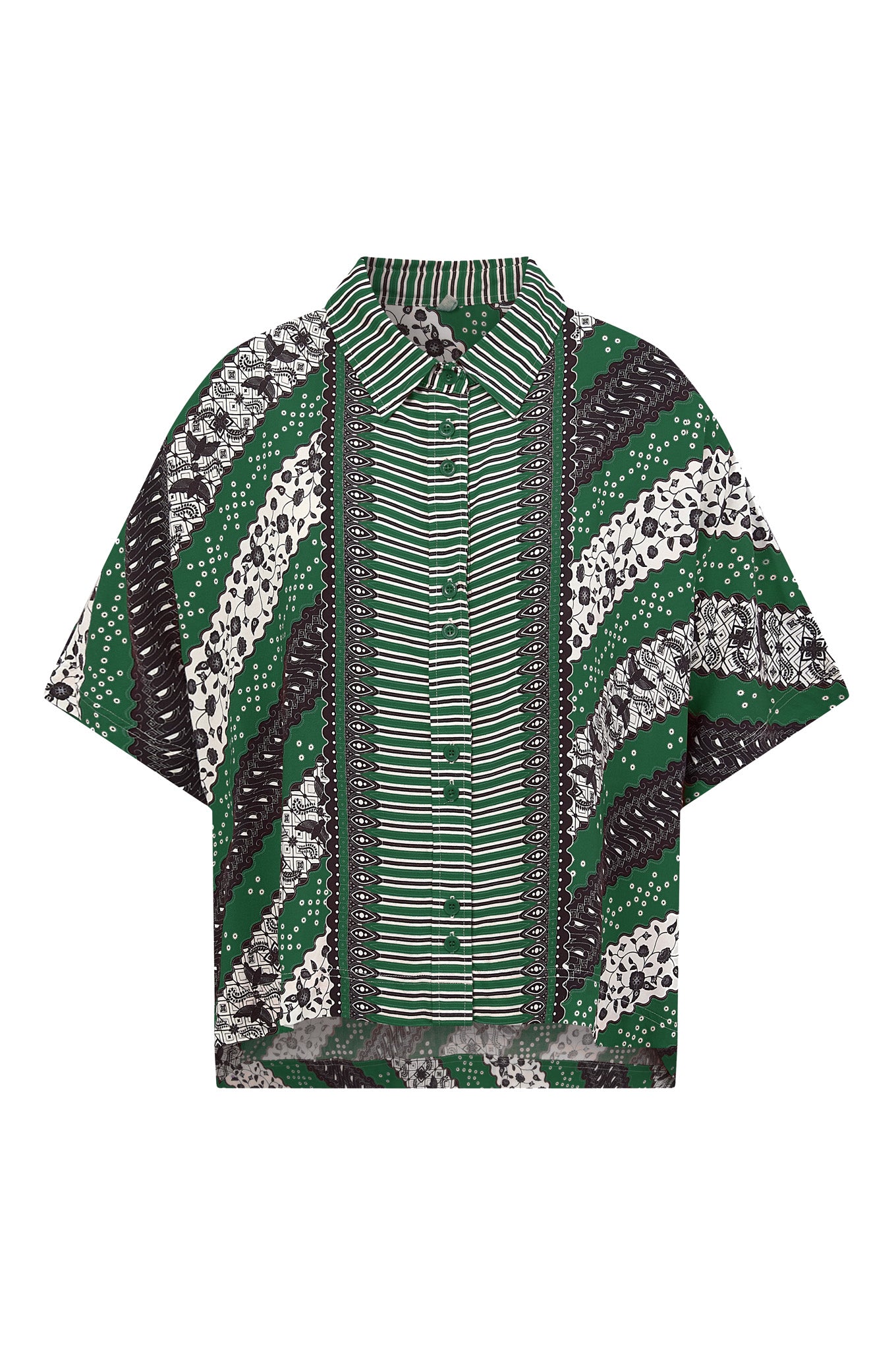 KIMONO Shirt - Summer Green, Size 2/ UK 10/ EUR 38