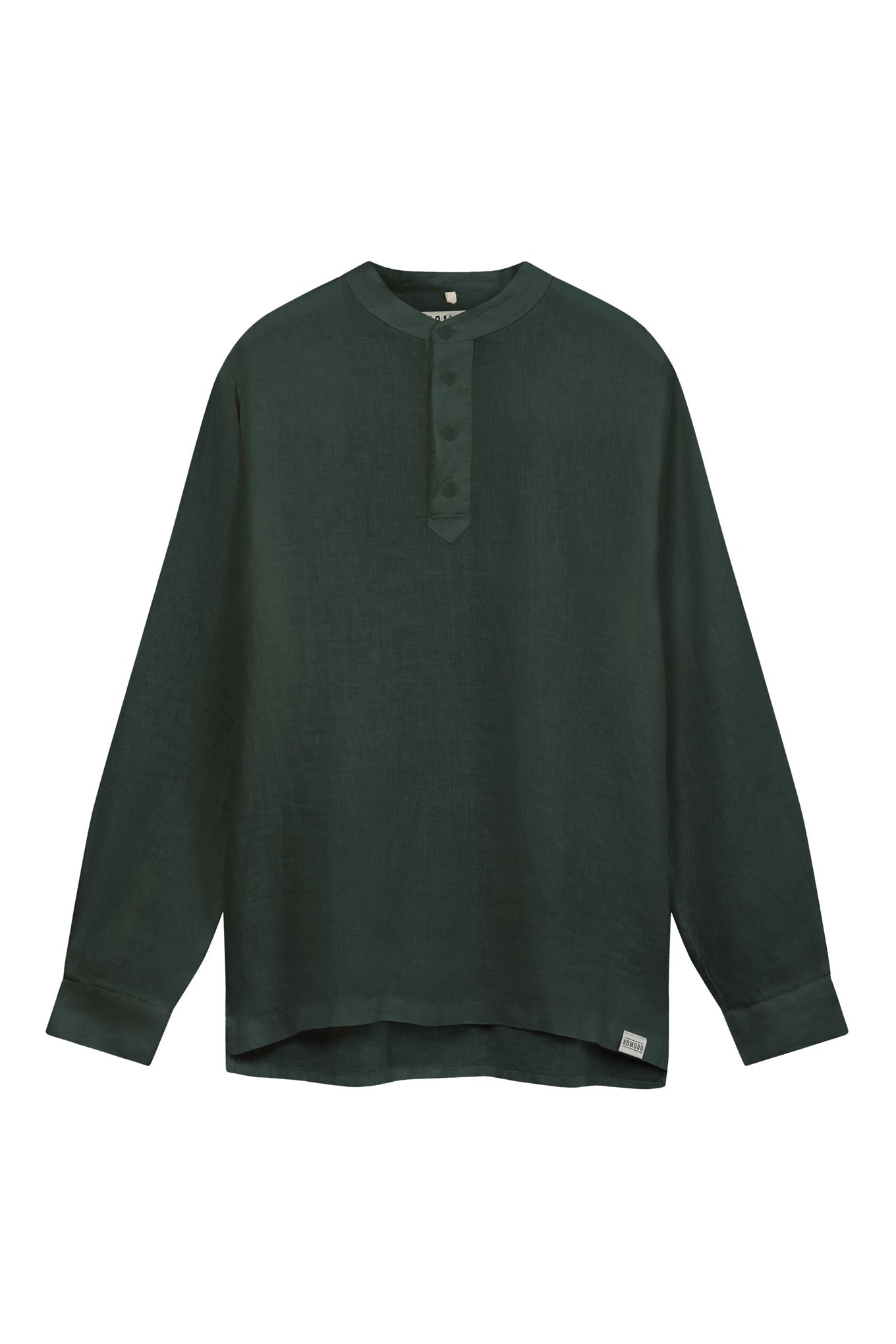 JULIAN Mens Top Organic Linen - Teal Green, Small