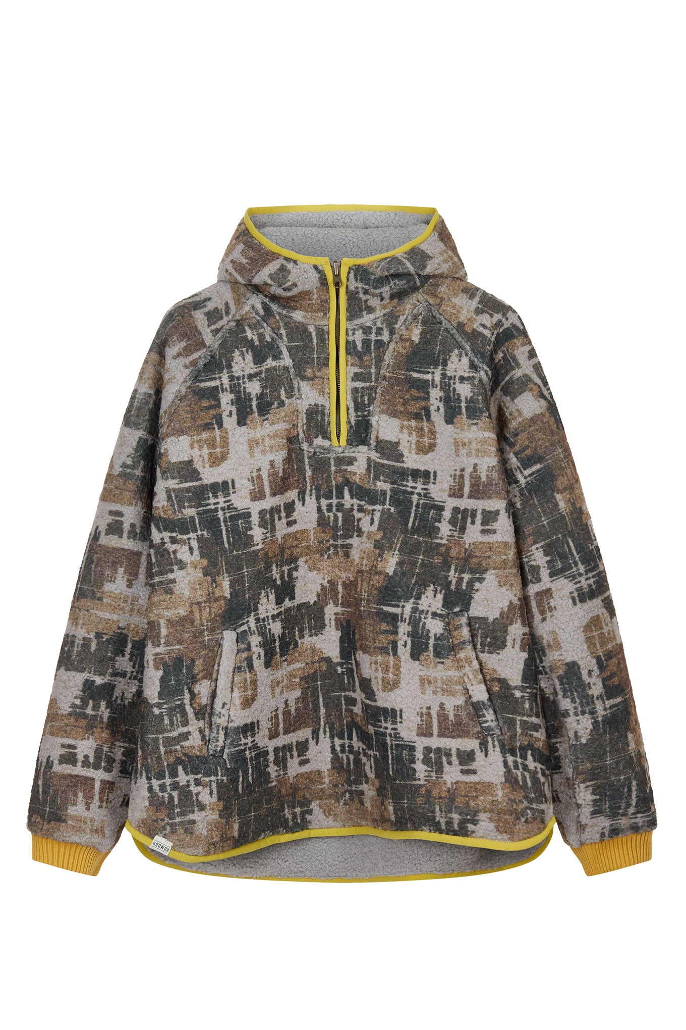 ALLEY-OOP REVERSIBLE FLEECE - Moss print, LARGE