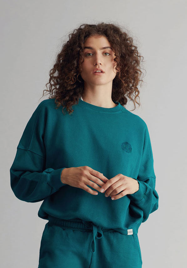 DAWN Sweater - Teal Green, SIZE 2 / UK 10 / EUR 38