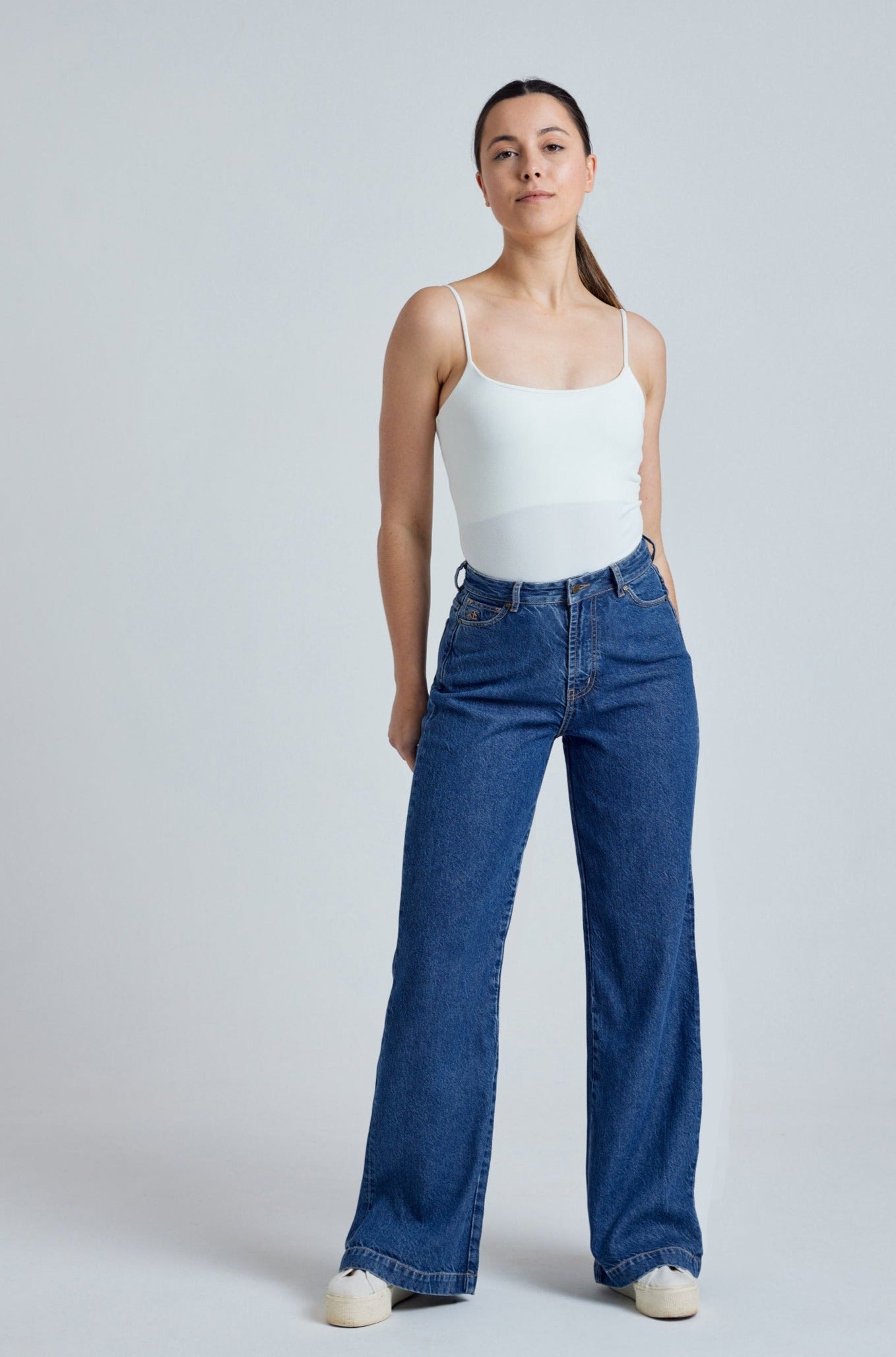 ETTA High Waist - GOTS Organic Cotton Jeans by Flax & Loom, 30" / Long