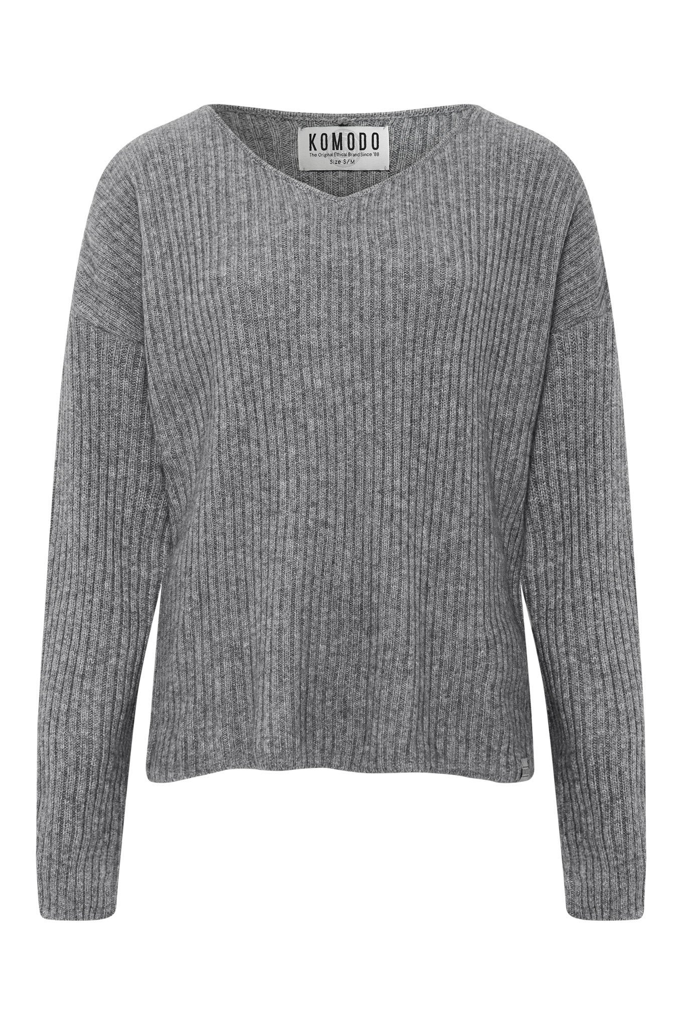 GEMIMA Cashmere Jumper - Grey, Small / Medium