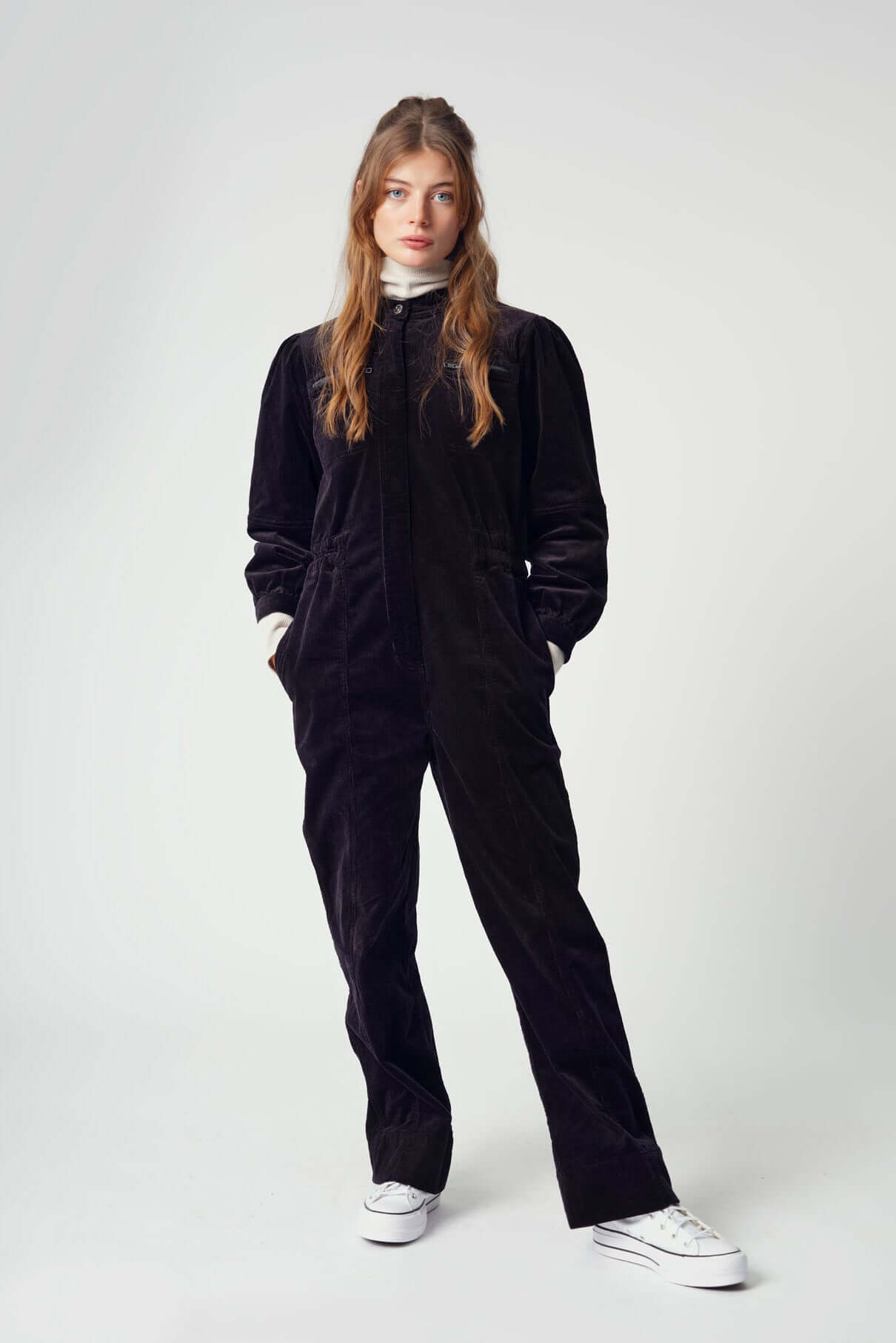 KAWA Womens Organic Cotton Jumpsuit Black, Size 2 / UK 10 / EUR 38