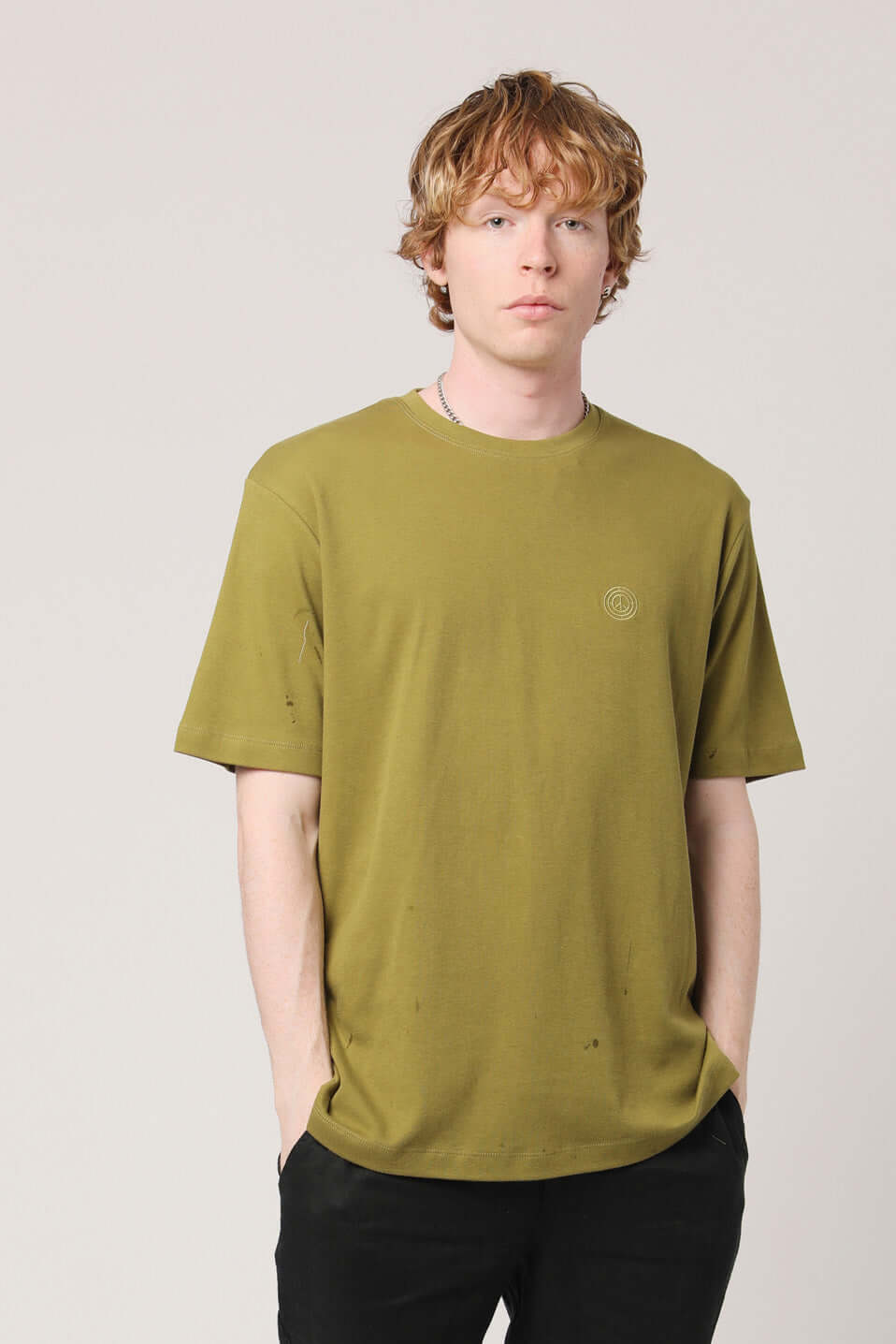 KIN Mens Organic Cotton Tee Olive, Large