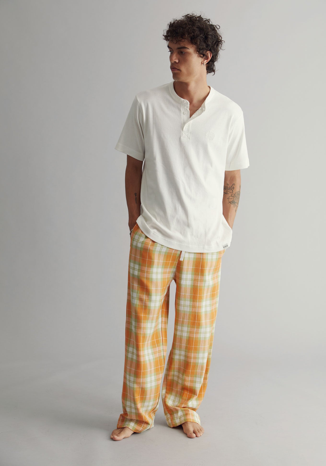 JIM JAM - Men’s GOTS Organic Cotton Pyjama Set, Medium