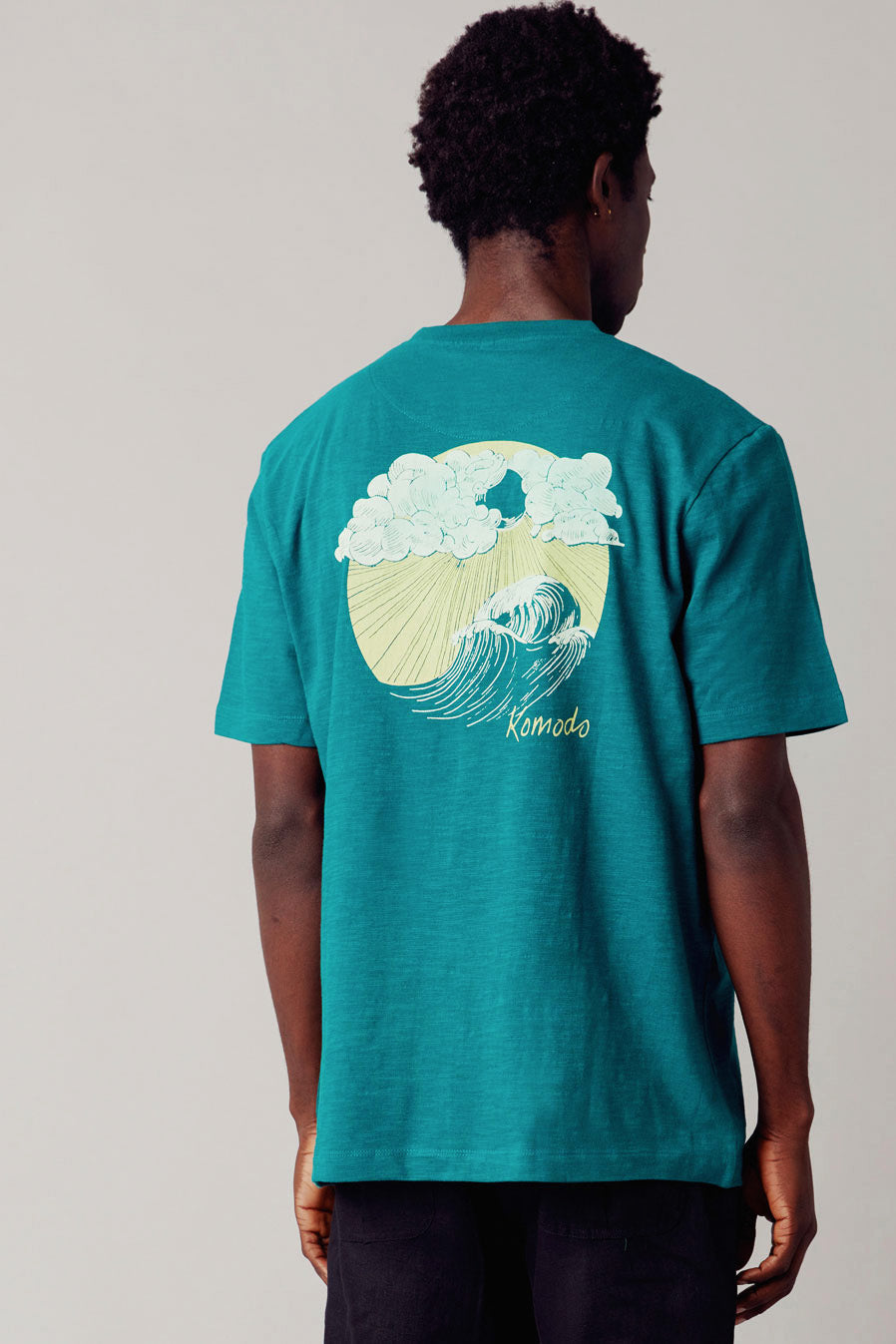 SURF Tee GOTS Organic Cotton - Teal Green, EXTRA LARGE