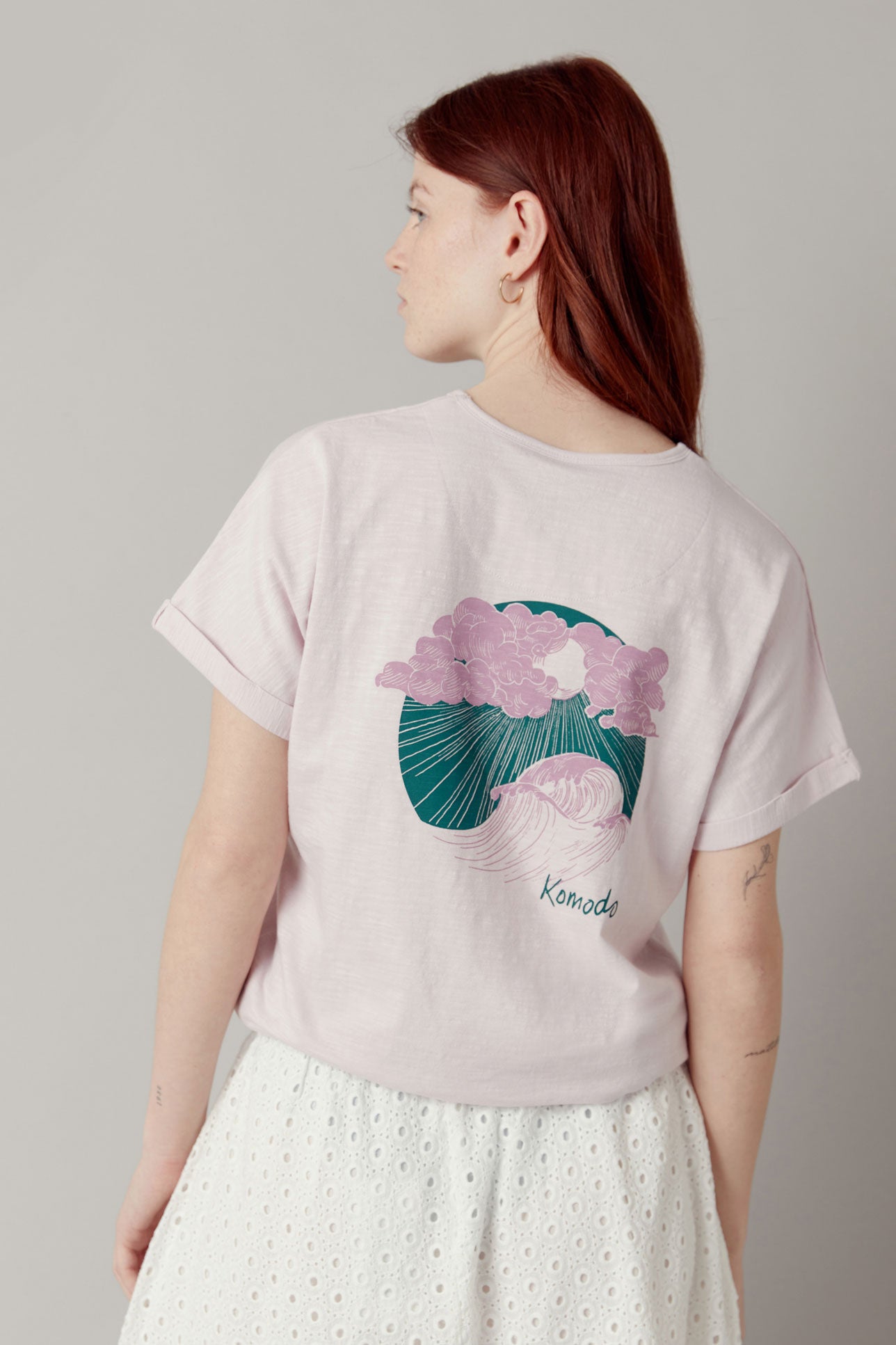 SURF Tee GOTS Organic Cotton - Pink Lavender, Size 2/ UK 10/ EUR 38