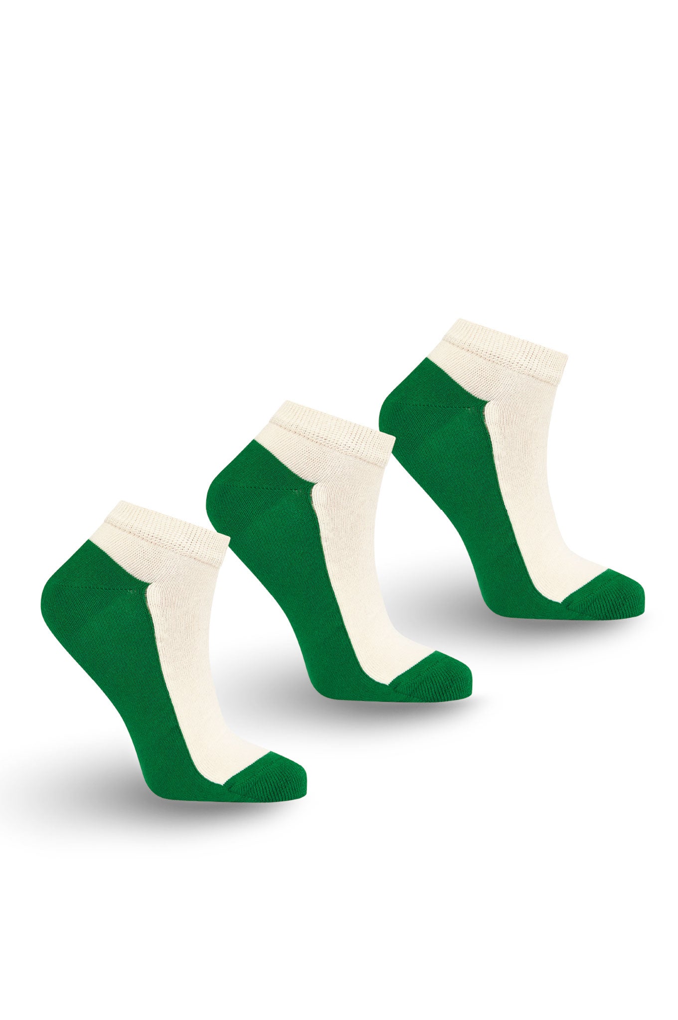 ANKLE Box Set (x3 pairs) - GOTS Organic Cotton Socks White, EUR 41-43