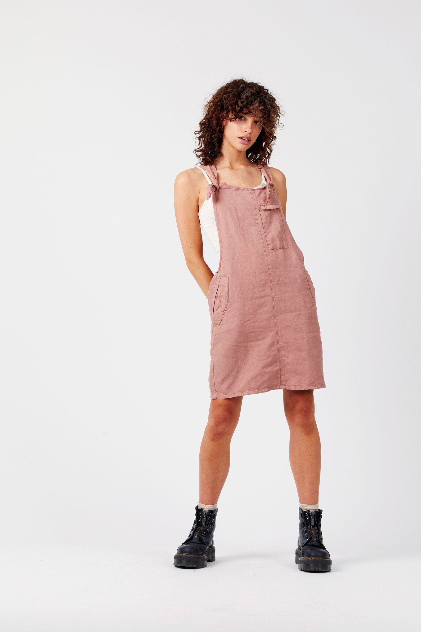 PEGGY Pink - GOTS Organic Cotton Dress by Flax & Loom, SIZE 4 / UK 14 / EUR 42
