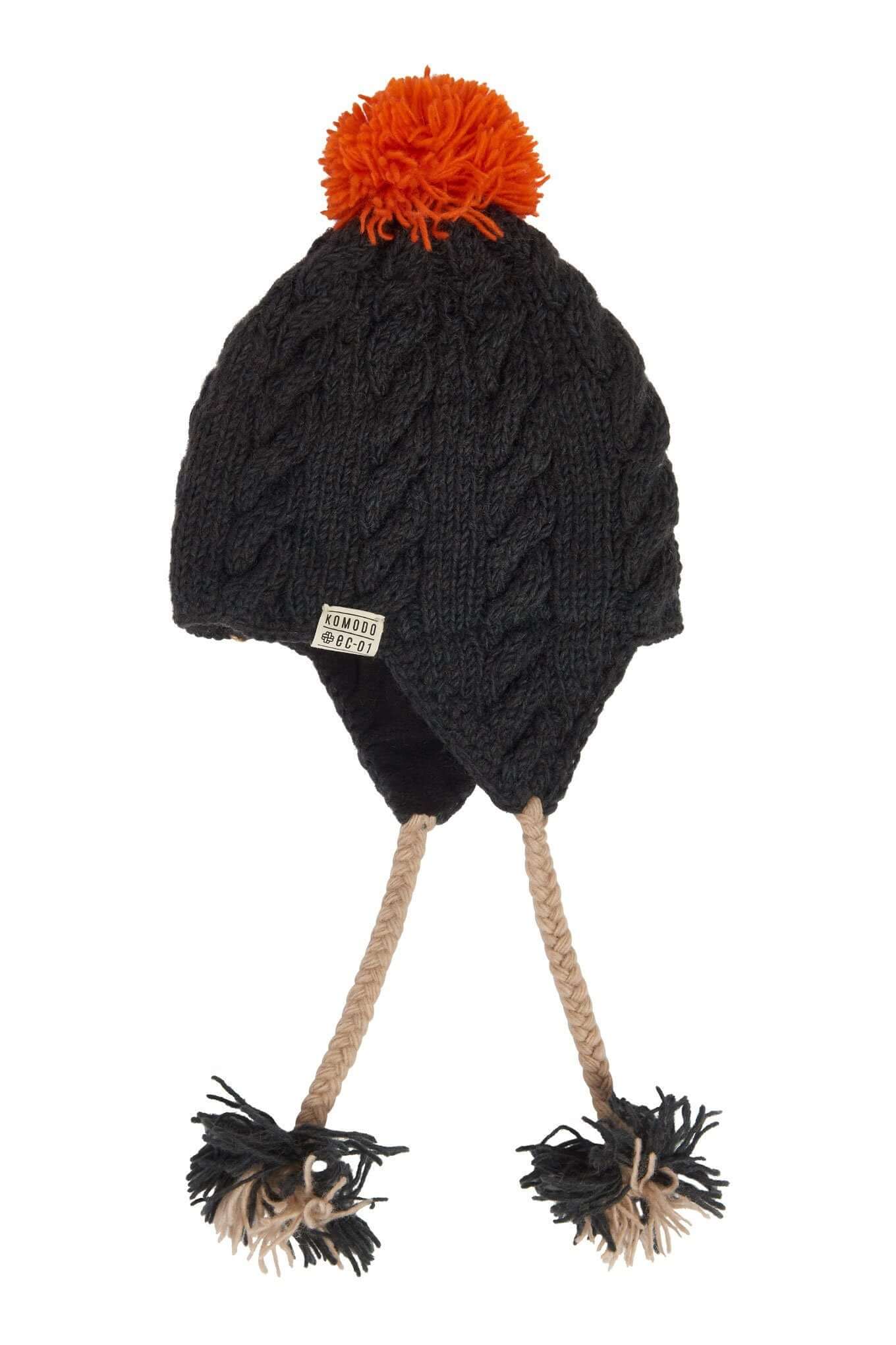 DASHER - Lambswool Pom Hat Black