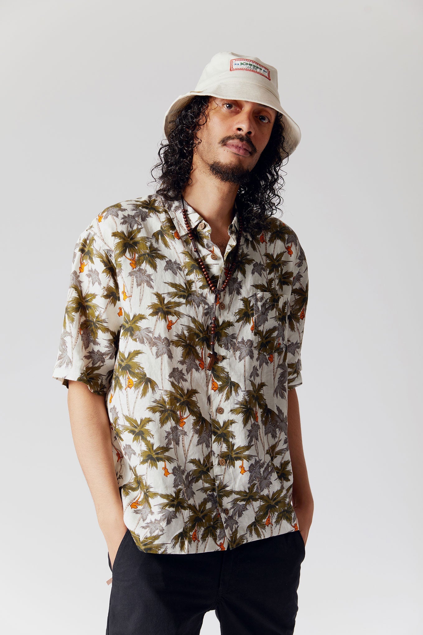 off white linen shirt mens