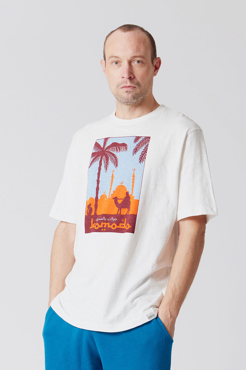 DESERT TOURS - GOTS Organic Cotton Tee Off-White, Medium