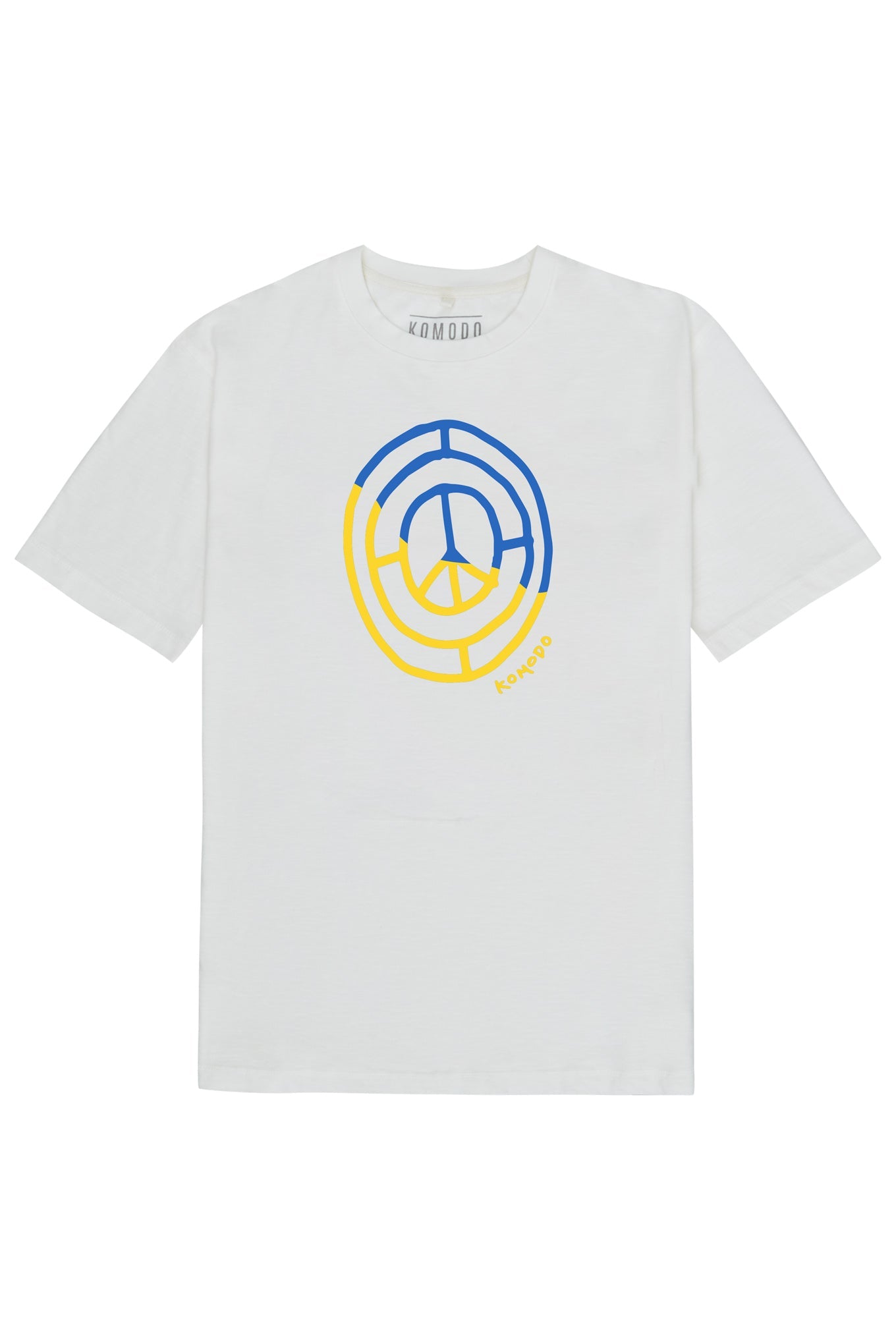 PEACE 4 UKRAINE Organic cotton mens tee - White, X-LARGE