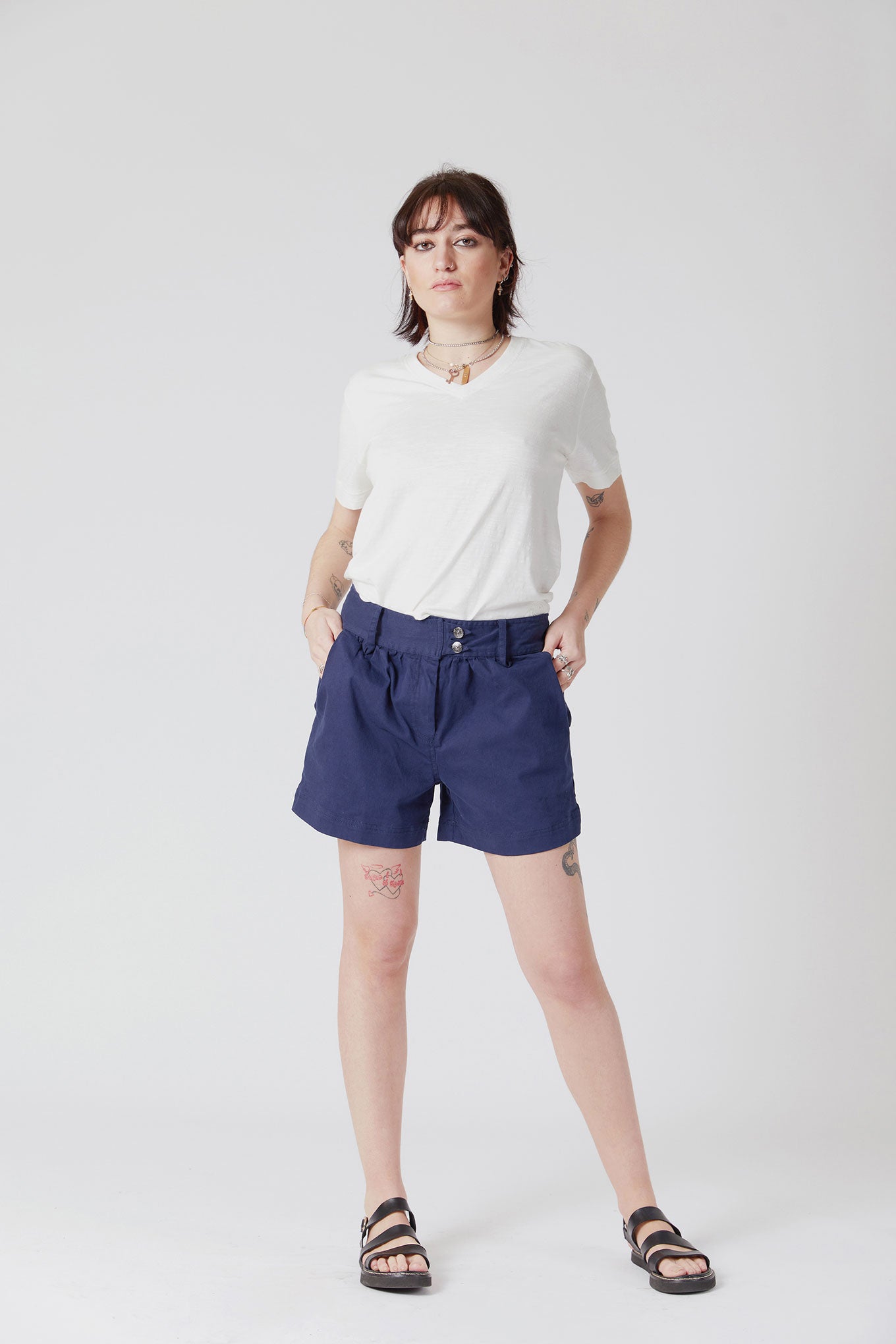 LILY Organic Cotton Shorts Navy, SIZE 3 / UK 12 / EUR 40