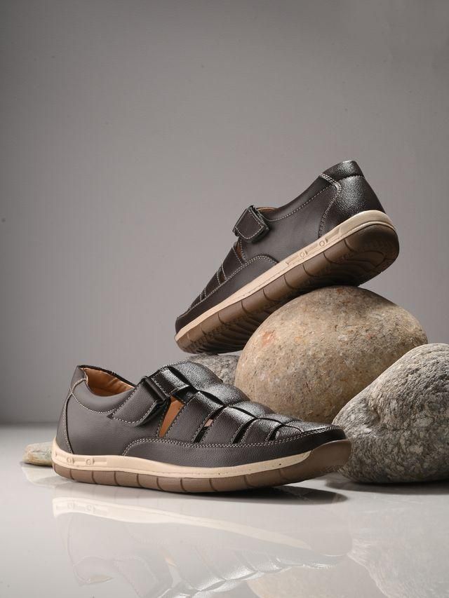 Mens Luxury Delight Brown Leather Sandals