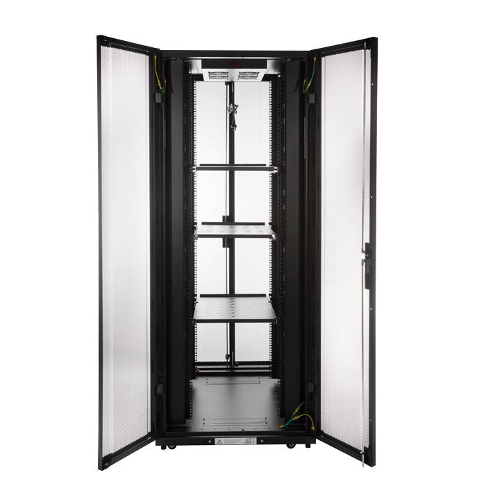 42RU 800mm Wide x 800mm Deep Server Rack with Bi-Fold Mesh Doors