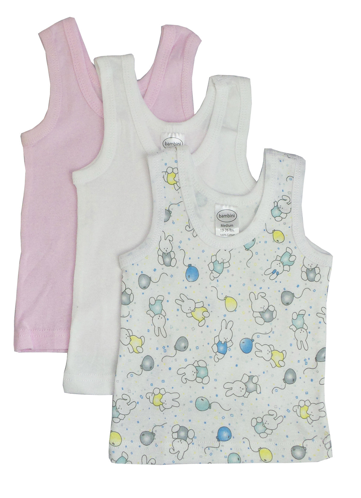 Girls Printed Tank Top Variety 3 Pack