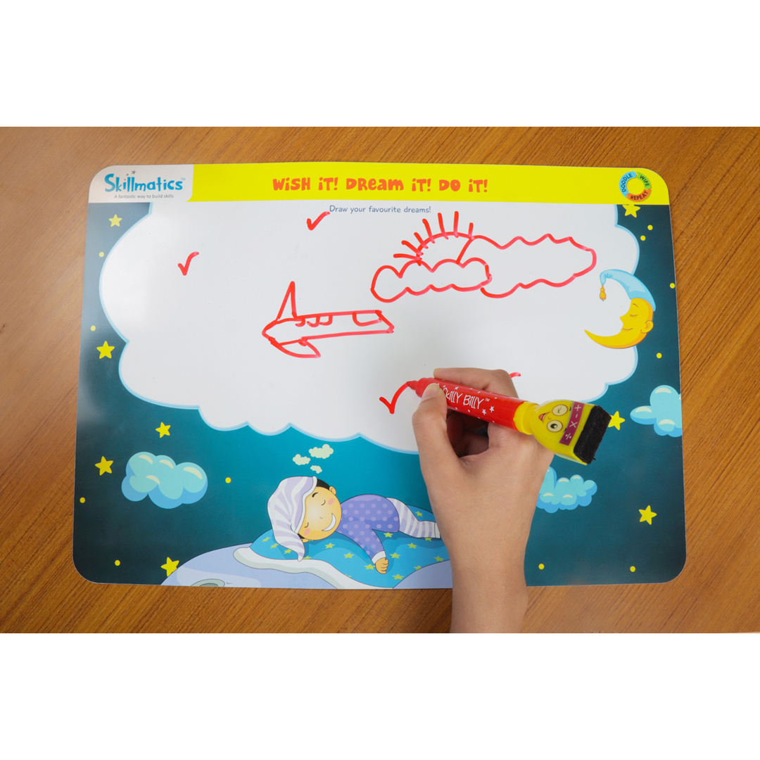 Skillmatics Educational Game : Doodle and Draw | Reusable Activity Mats with 2 Dry Erase Markers | Gifts & Creative Learning for Ages 6-9 - 14847864_large_f4d2a0a8-6b45-4451-be6c-27c9ea41b327