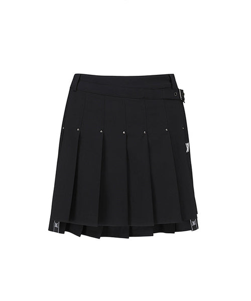 ANEW Golf: Women Buckle Decoration Pleats Skirt - Black - 1_a36b81ef-912b-4aec-a0fb-f0ce21586db9