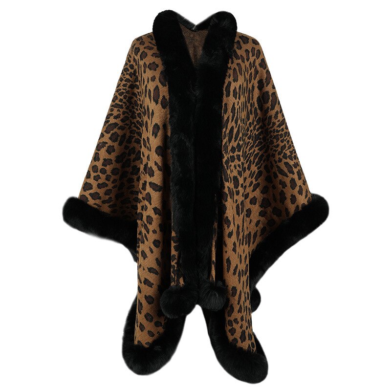 2022 Winter Thick Warm Poncho Fur Collar Cape Coat Women Vintage - 2022-Winter-Thick-Warm-Poncho-Fur-Collar-Cape-Coat-Women-Vintage-Leopard-Sweater-Cardigan-Female-Batwing_e9dc600e-9718-4e07-8e6f-6aea5d9d9441