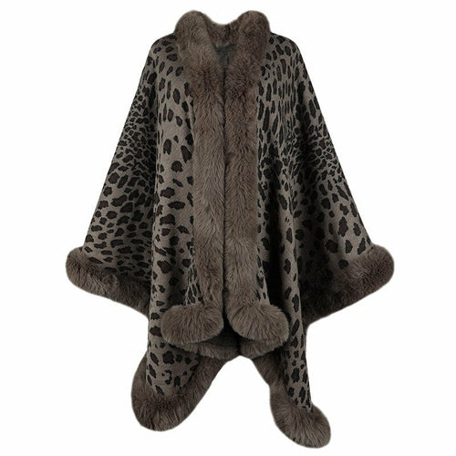 2022 Winter Thick Warm Poncho Fur Collar Cape Coat Women Vintage - 2022-Winter-Thick-Warm-Poncho-Fur-Collar-Cape-Coat-Women-Vintage-Leopard-Sweater-Cardigan-Female-Batwing_f13bd2bc-aa12-44bf-9287-50e78822db97