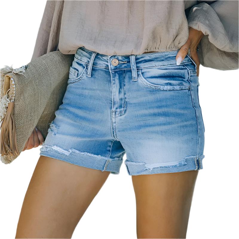 Casual Jeans Hole Women Street Denim Shorts