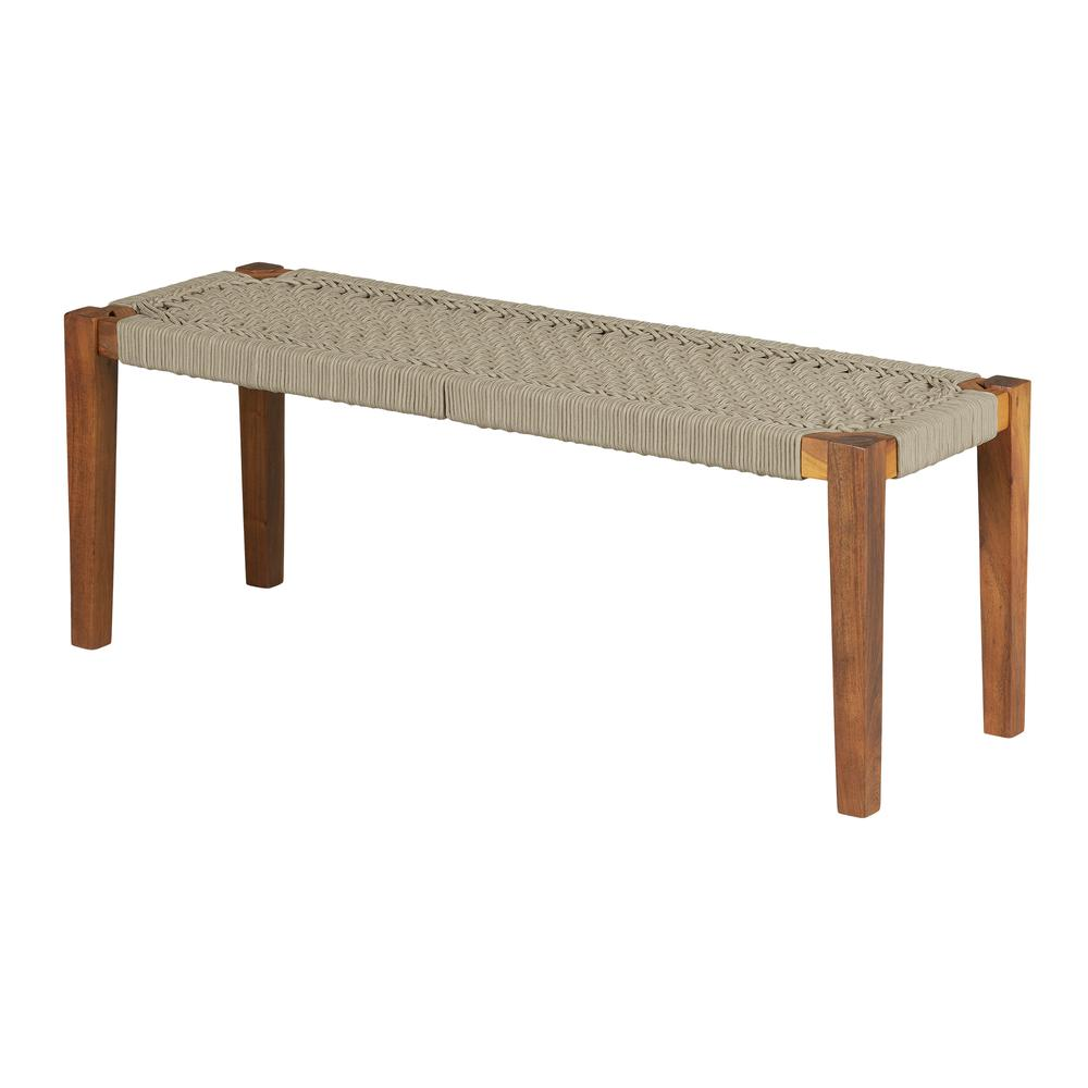 Balka Wood Bench, Beige and Natural