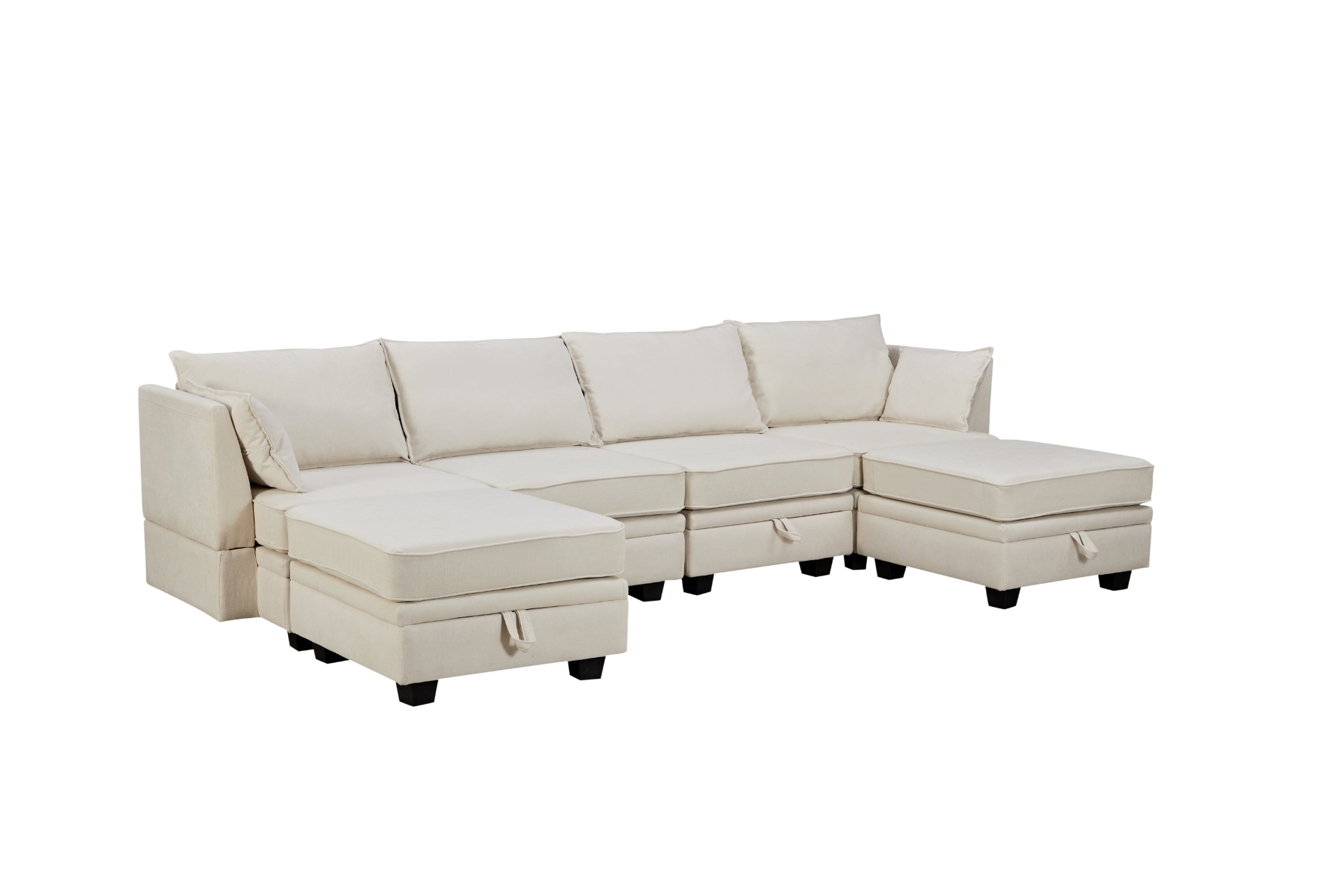 Modern Large U-Shape Modular Sectional Sofa,  Convertible Sofa Bed with Reversible Chaise for Living Room, Storage Seat - 33943058_large_8975296c-9af4-4748-9b48-5c946a0a1c87