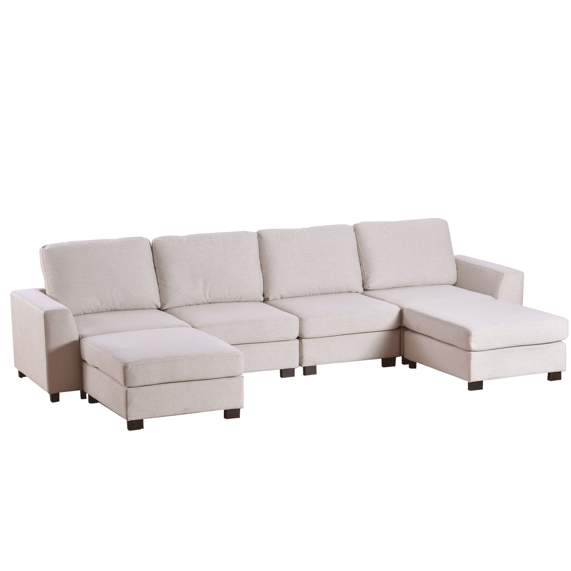 3 Pieces U shaped Sofa with Removable Ottomans - 33943176_large_ec26a607-7afd-49fa-aa4a-26dfb30ed1fb