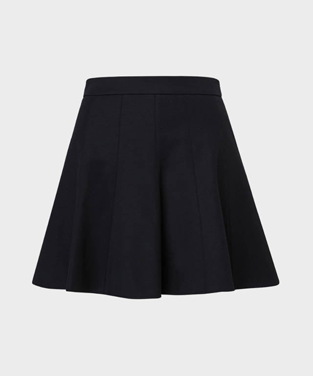 Anell Golf Cotton Flared Skirt - Black - 3_3bef5c4b-ea77-4549-b27a-a8c6be6bf471