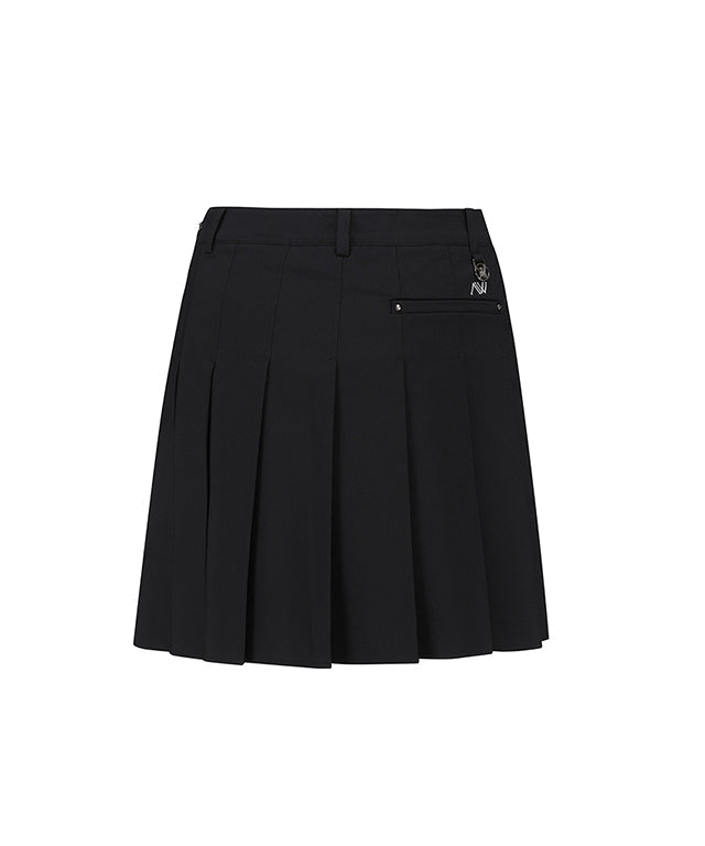 ANEW Golf: Women Buckle Decoration Pleats Skirt - Black