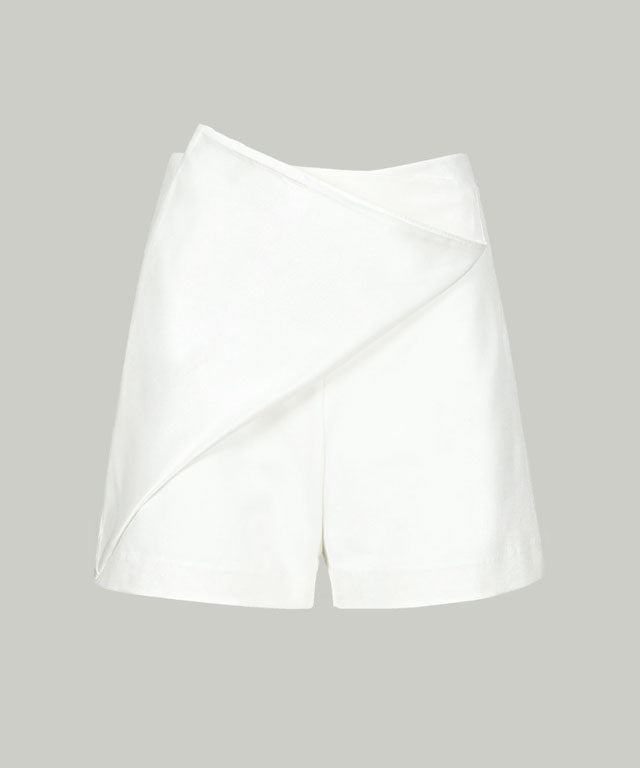 Anell Golf Cotton Wrap Skirt Pants - White - 3_cd4bd63a-165d-4fd2-8baa-06424a33a76d