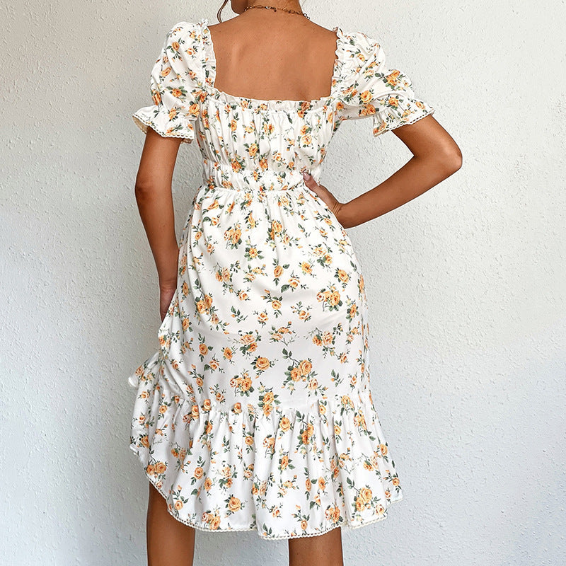 Elegant Square Collar Floral Print Ruffle Dresses - Ardm-Elegant-Square-Collar-Floral-Print-Ruffle-Dresses-For-Women-2022-High-Waist-Sweet-Pleated-Backless_05d45024-f3fa-48df-aa55-acf2e13bcd10
