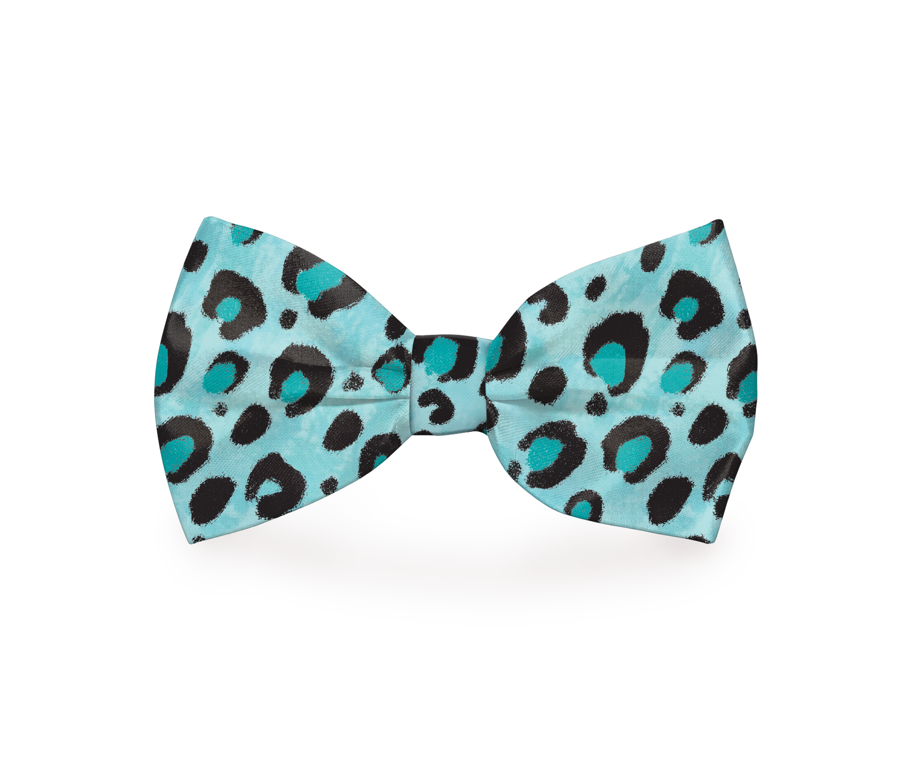 Blue Cheetah Print Dog Bow Tie