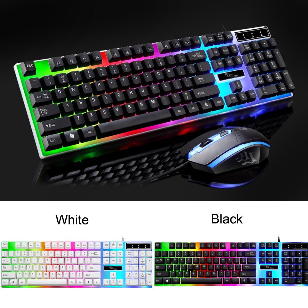 LED Rainbow Color Backlight Adjustable Gaming Game