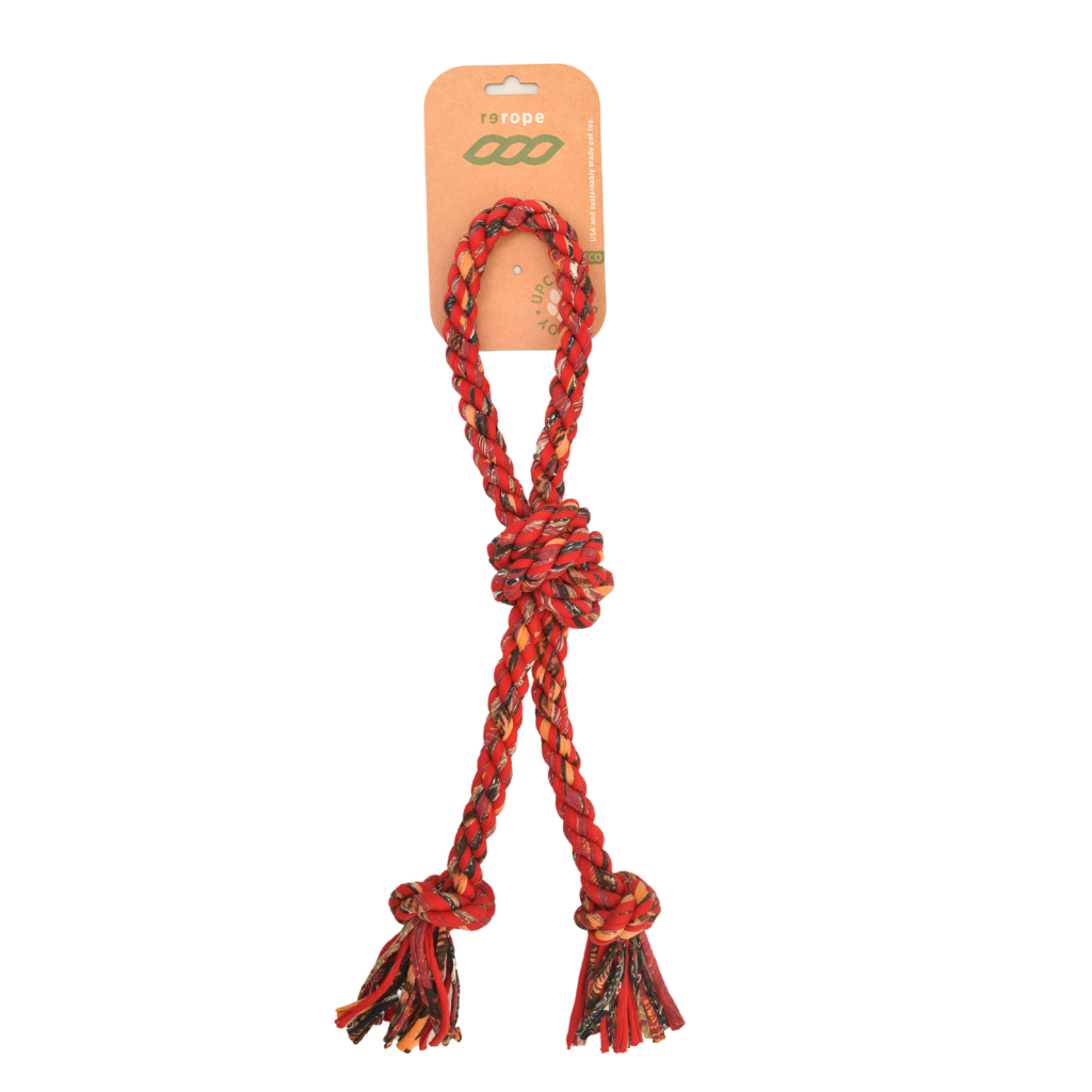 Rerope Medium Looper Upcycled Fabric Rope Dog Toys