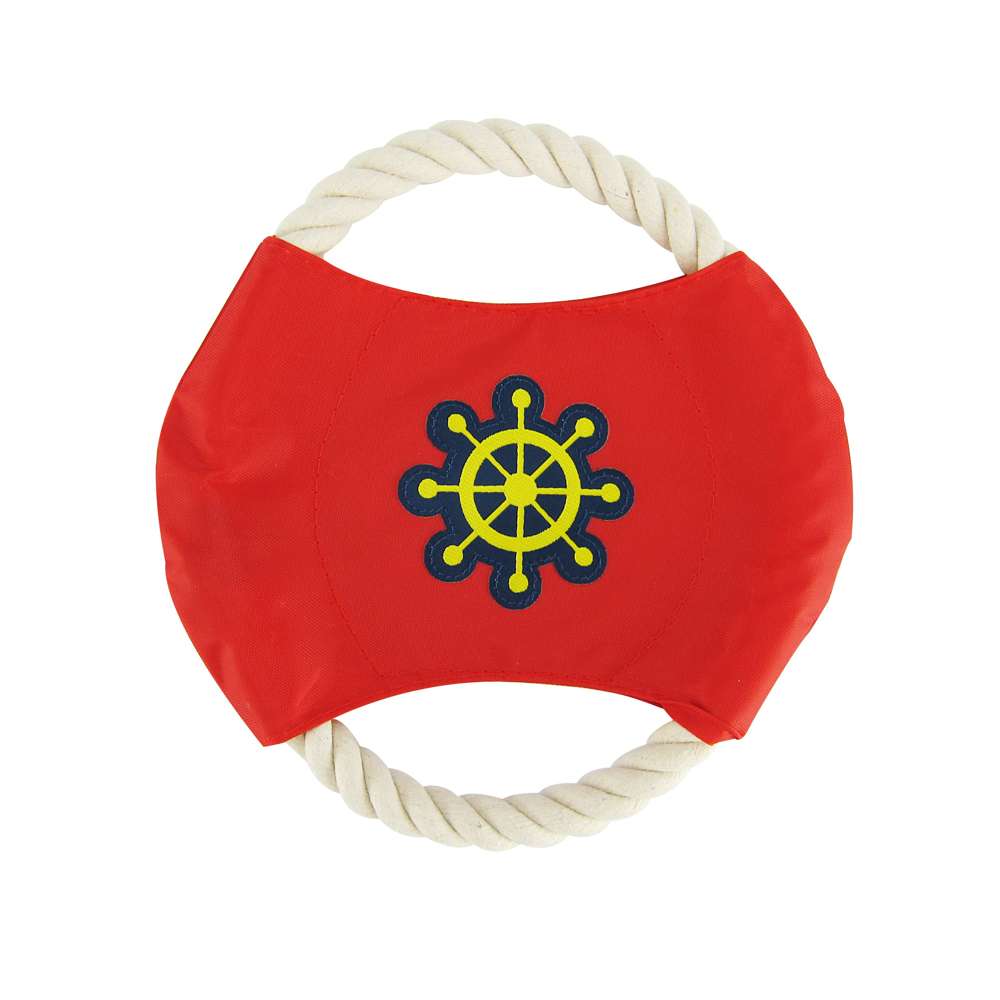 Ship Wheels & Anchors  - Dog Rope Disc Toy