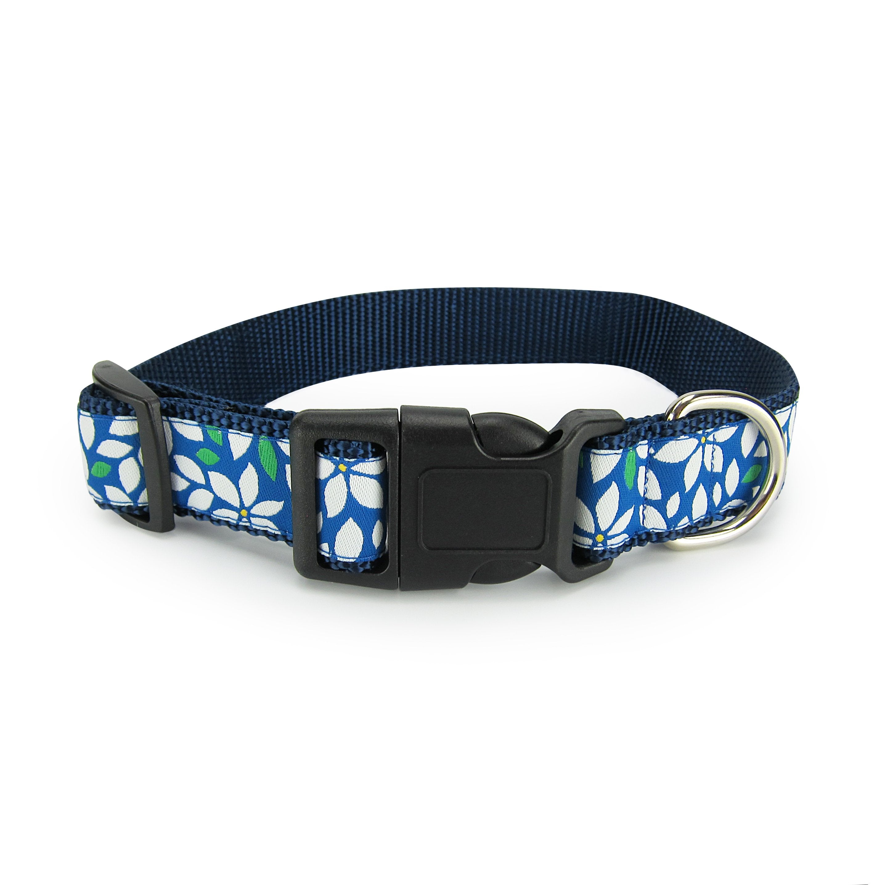 Blue Floral - Dog Collar