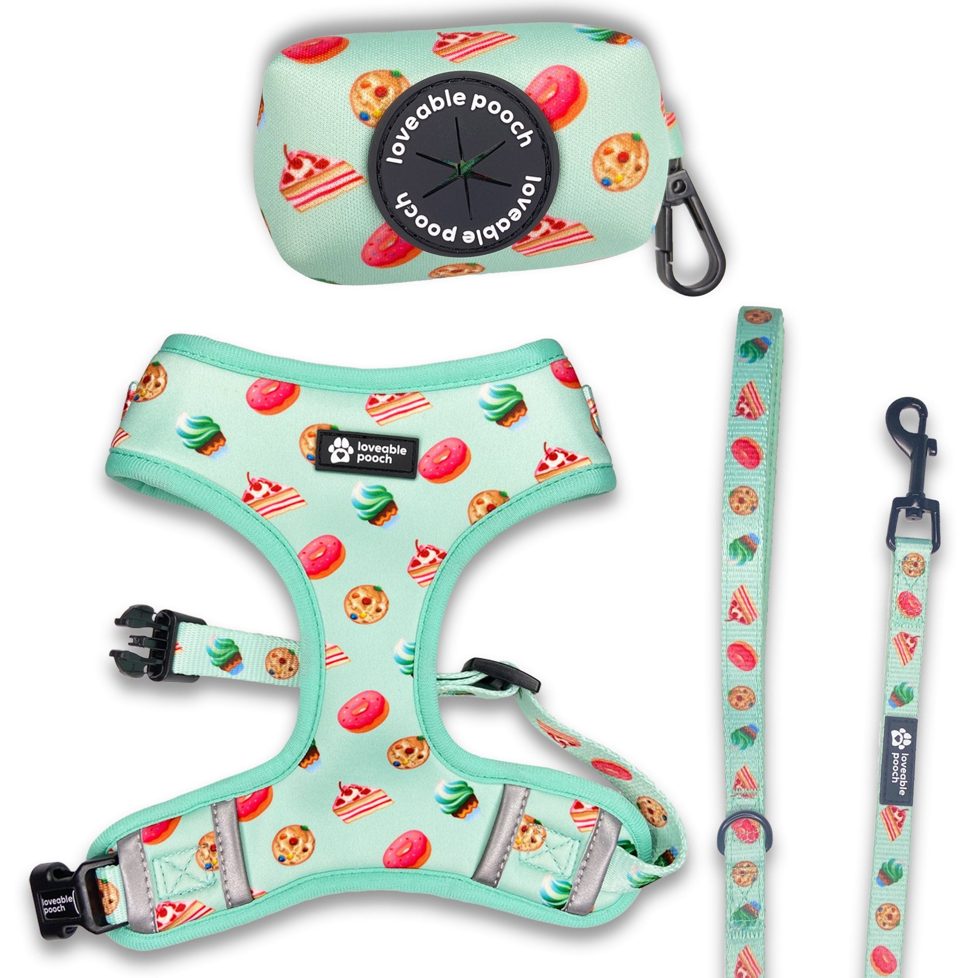 Sweet Treats Dog Harness & Leash Set